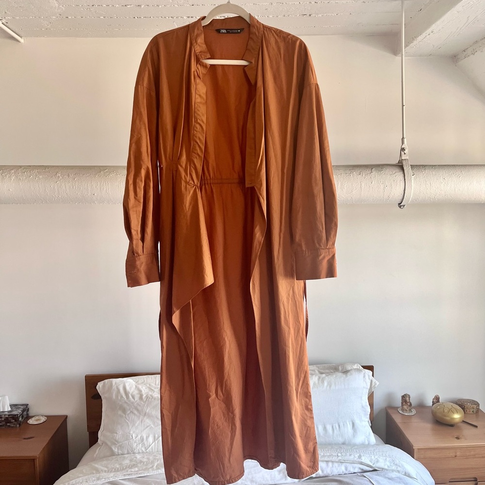 Zara maxi shirt dress
